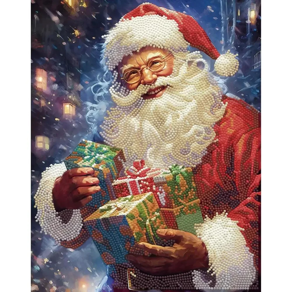 Diamond Dotz "Christmas Gifts" Santa Intermediate DD4391 Special Edition 13x18" - Picture 2 of 11